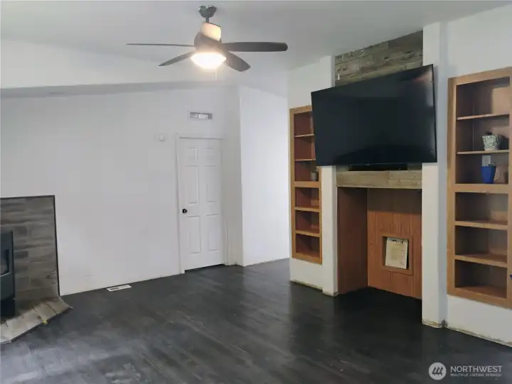 Inside of the home offers a spacious layout
