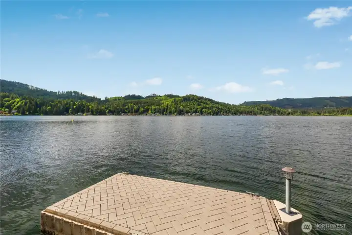 Modern dock offers a peaceful spot to enjoy open lake views and surrounding natural beauty. Modern dock offers a peaceful spot to enjoy open lake views and surrounding natural beauty.