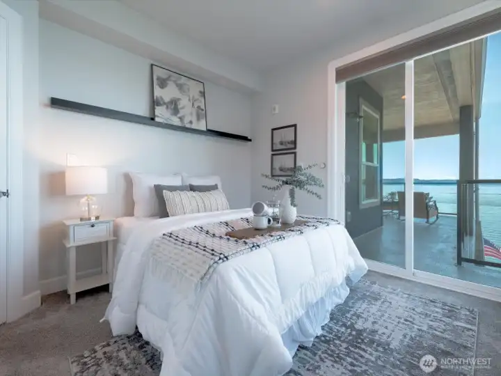 Every bedroom opens to the wraparound deck, offering flexible spaces for guests to relax and soak in the view. Every bedroom opens to the wraparound deck, offering flexible spaces for guests to relax and soak in the view.