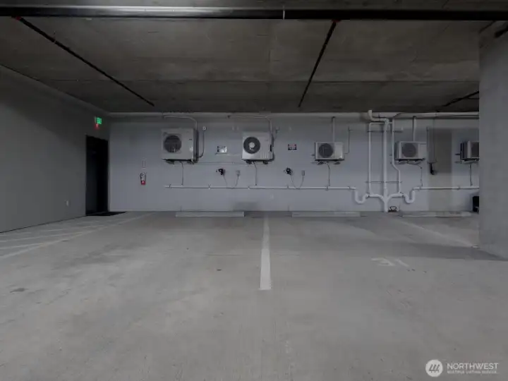 The TWO BEST premium EV parking spots located convenient to elevators, mail room and package room. The TWO BEST premium EV parking spots located convenient to elevators, mail room and package room.