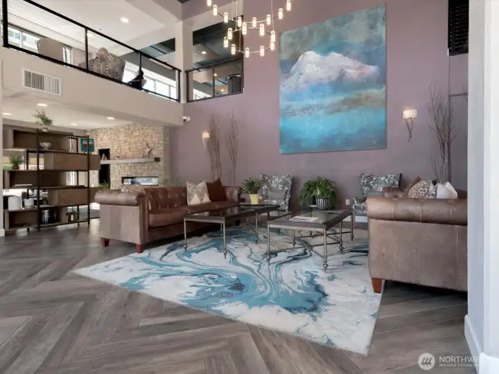 A welcoming lobby with soaring ceilings, contemporary finishes, and inviting gathering spaces sets the tone for luxury waterfront living. A welcoming lobby with soaring ceilings, contemporary finishes, and inviting gathering spaces sets the tone for luxury waterfront living.