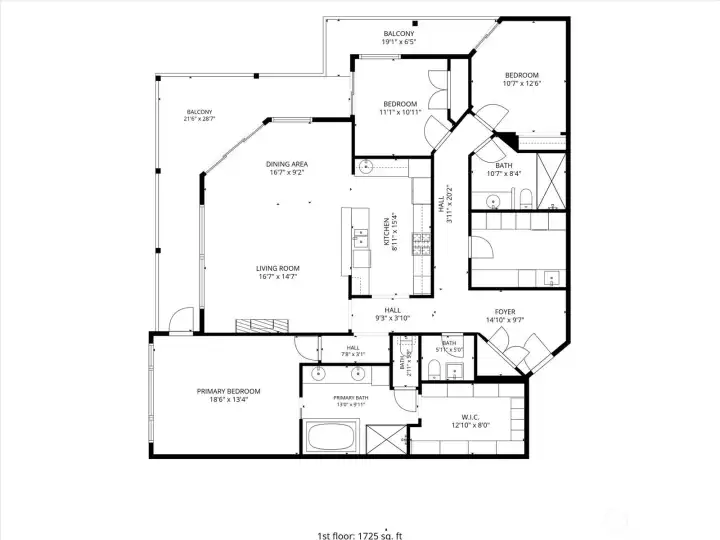 Floor-plan with dimensions for your convenience! Floor-plan with dimensions for your convenience!