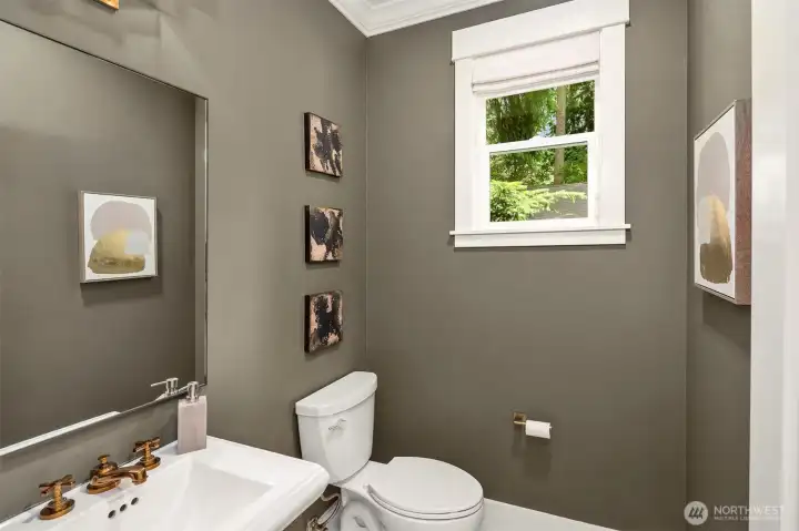 Main floor powder room. Main floor powder room.