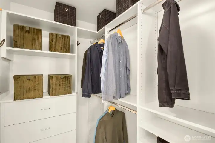 Primary walk-in closet #2. Primary walk-in closet #2.