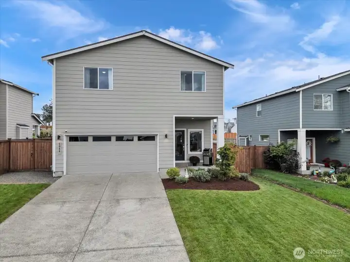 2 car garage + long driveway.