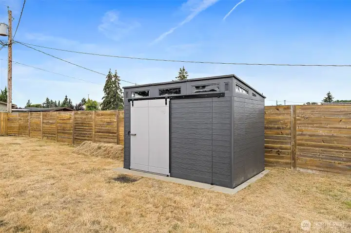 Shed stays. Shed stays.