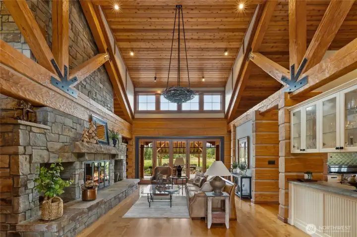 Massive timber frame trusses