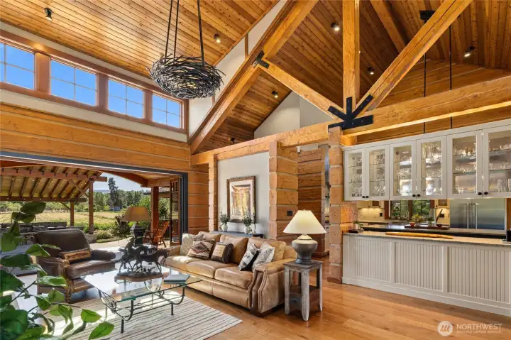 Massive timber frame trusses