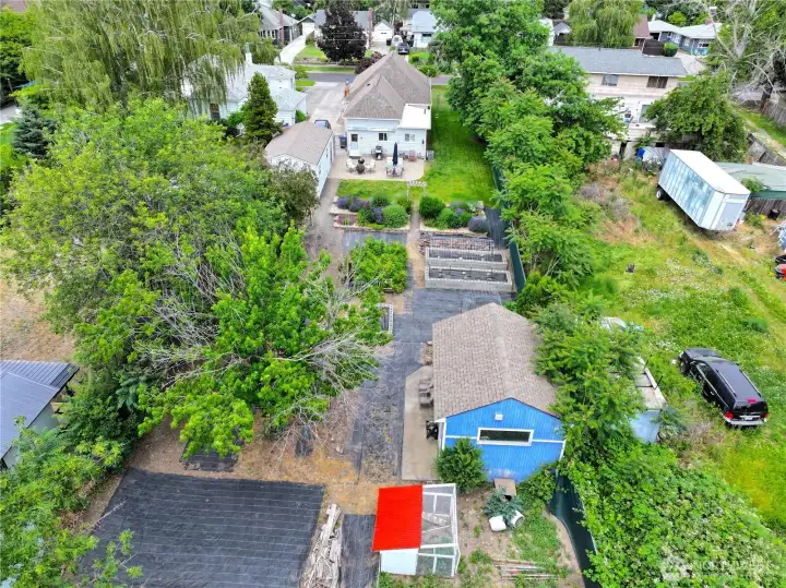 Drone shot from the back of the lot Drone shot from the back of the lot