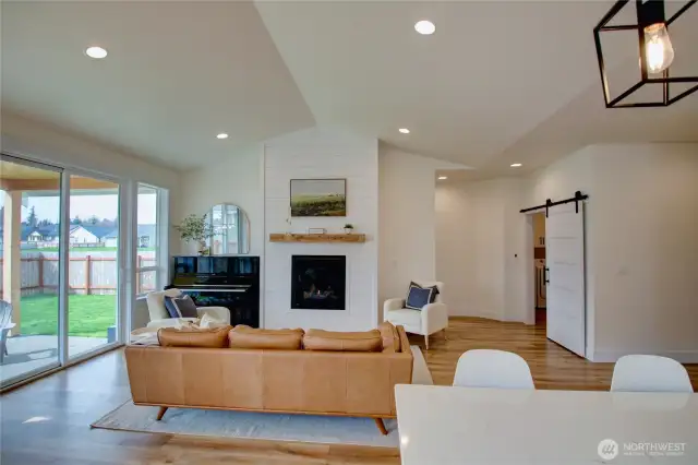Light, bright, and cozy - gas fireplace for snuggling up on the cool days.