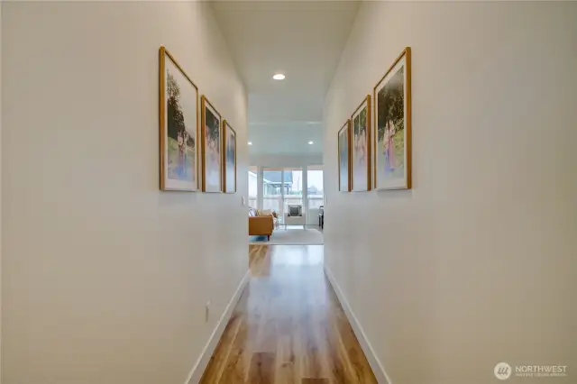 From front entry toward living area
