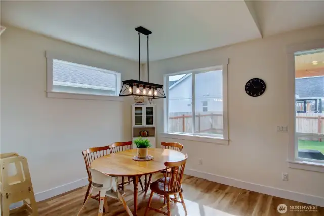 Ample dining space