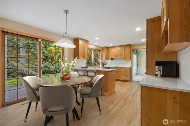 Virtually staged with added kitchen table.
