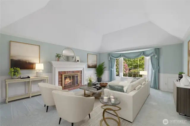 Virtual staging lets you see just how beautiful this room is fully furnished.