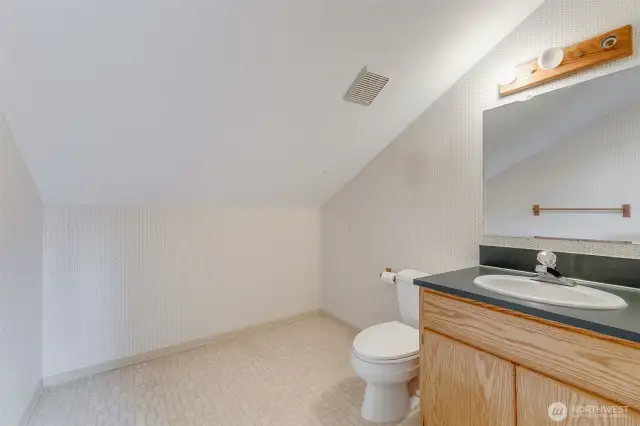 Upstairs half bath