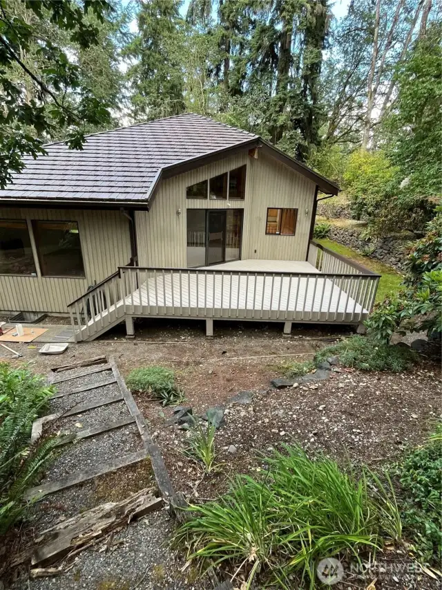 Large, Newly Painted Deck