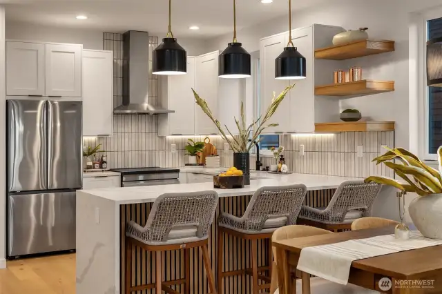 Staged photos of model home