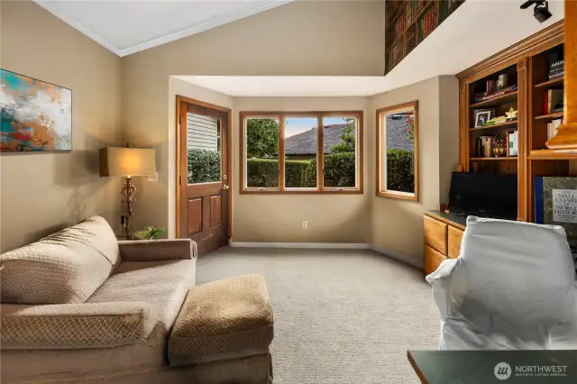In addition to the 3 Bedrooms this home offers a main floor office/den space or possible 4th bedroom option. Lux hand-picked architectural details throughout. Solid wood painted doors, engineered hardwood floors & skylights for natural lighting & A/C.