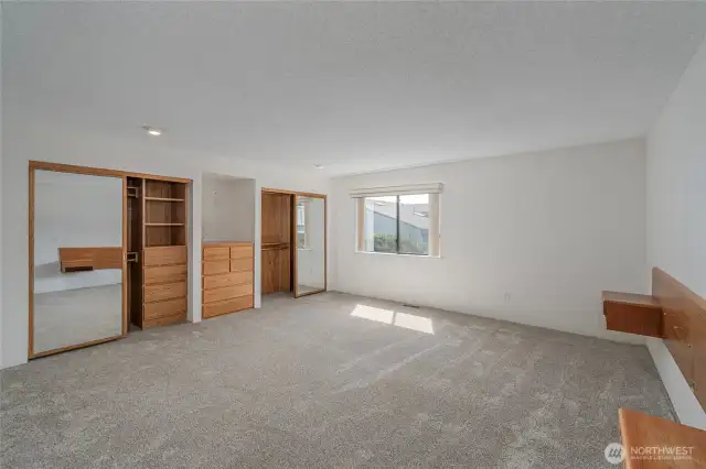 Primary Bedroom closets and storage