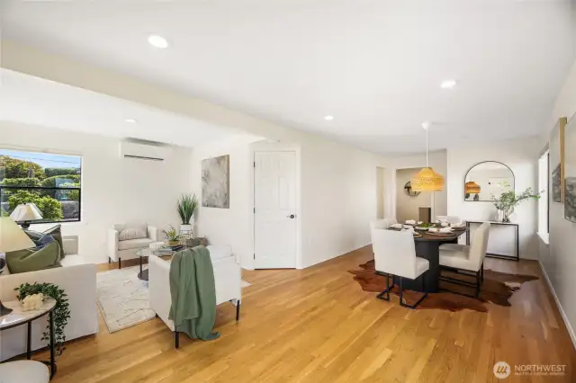 The home sits up off the street giving nice privacy to the living room