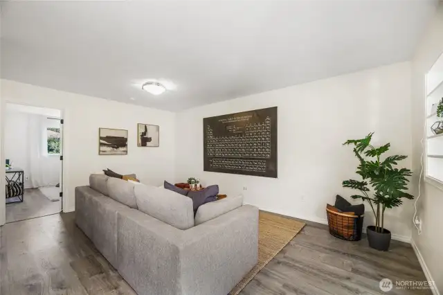 Enjoy movie night or relaxing with friends in the family room