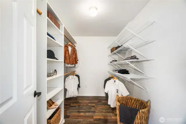 Large primary bedroom closet