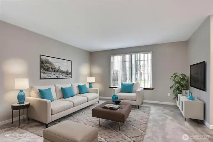Entry Living Area (Virtually Staged)