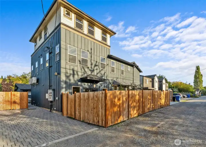 Parking will easily fit 2 cars!