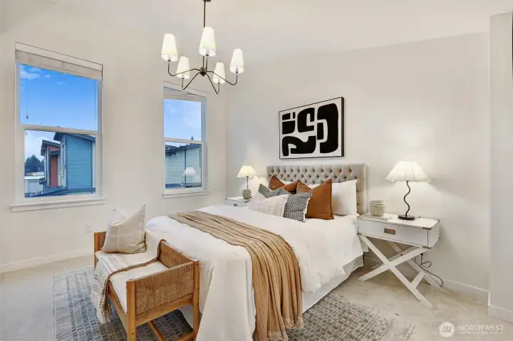 Vaulted spacious primary