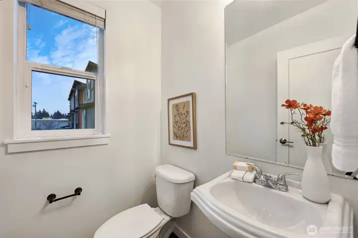 Powder room on main level