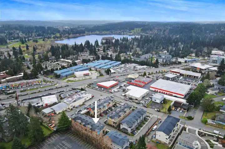 Privately positioned along a quiet interior drive