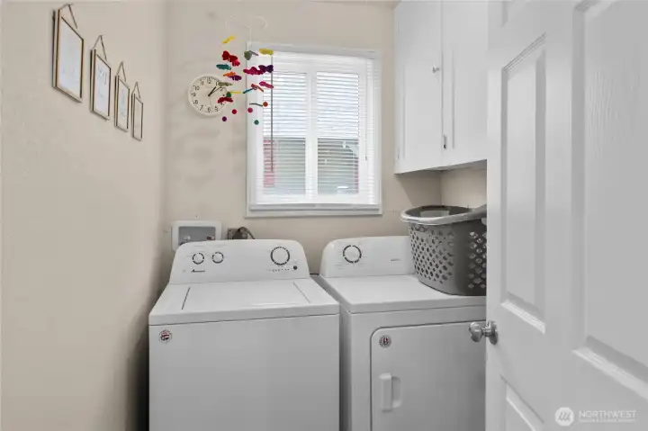 Convenient laundry room just off the kitchen.