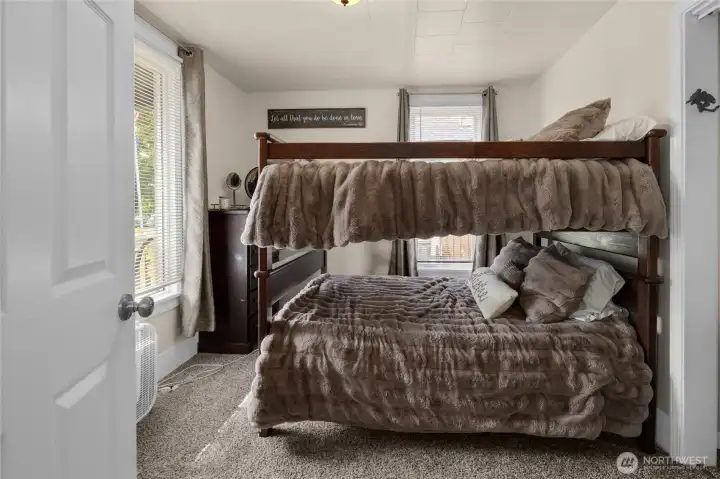 Bedroom #2 currently has bunk beds and can sleep 4.