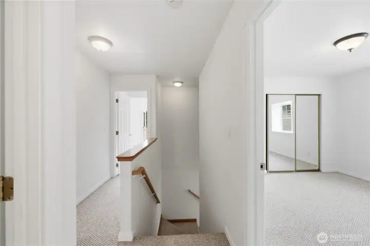 Upstairs are the bedrooms and bonus room.