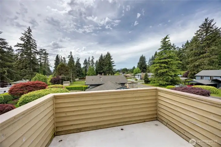 Watch the sunset over the Olympics from the deck off the bedroom!