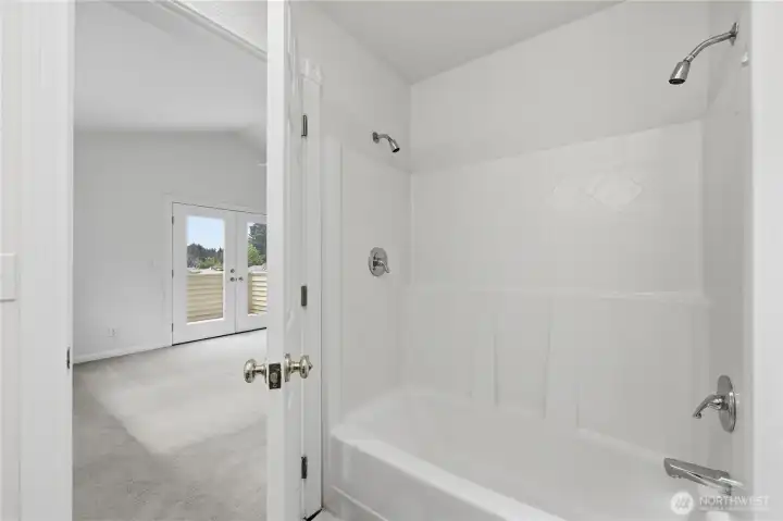 Bathtub shower..