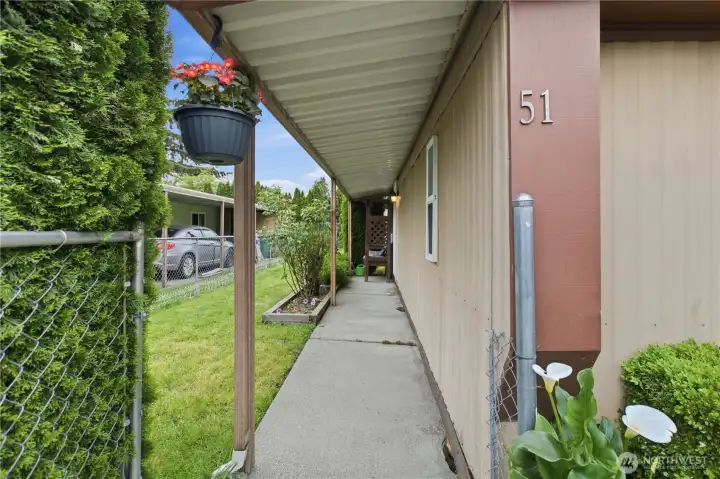Gate to front entry ~
