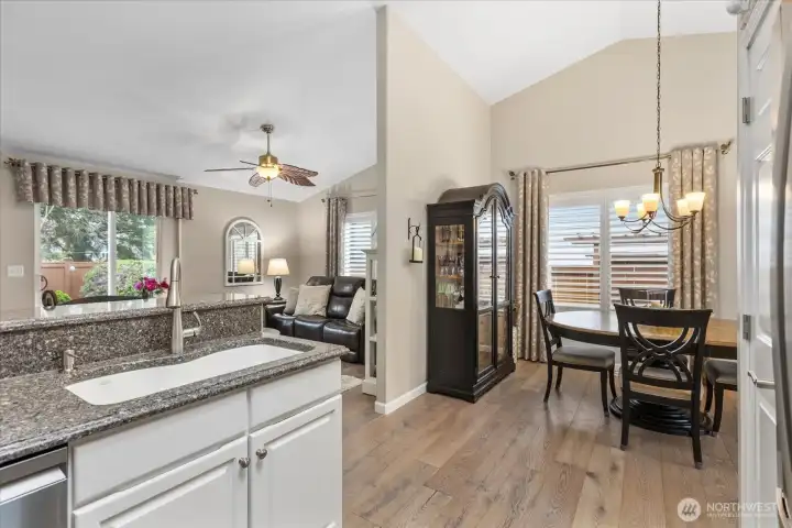 Thoughtfully designed great room concept ideal for everyday living & entertaining.