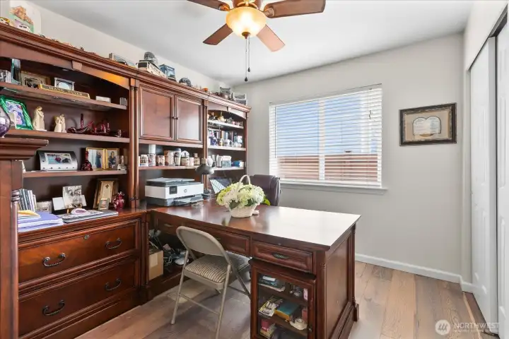 Versatile guest room or flex space ideal for a home office, hobby room, or quiet reading retreat.