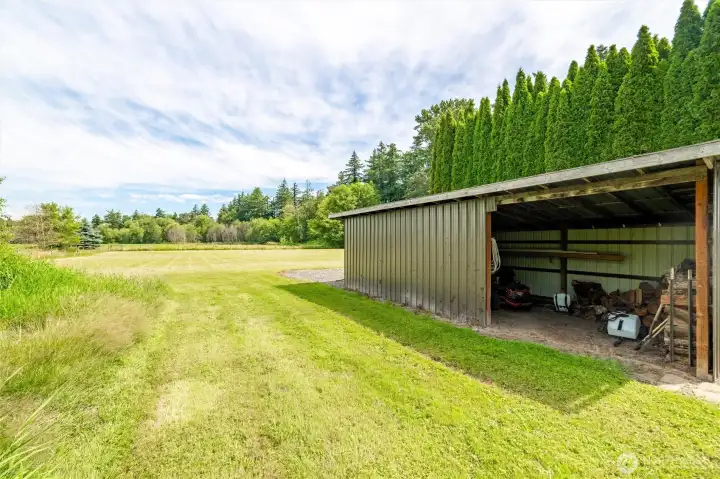 outbuilding/wood shed area
