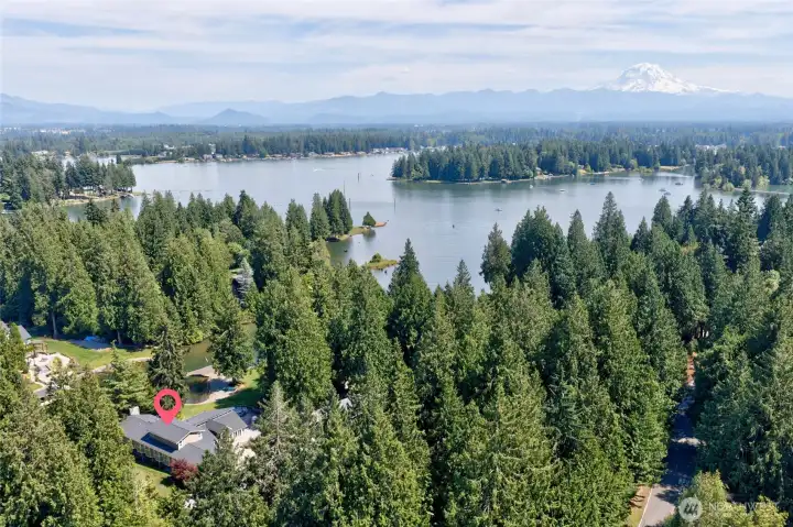 Panoramic open water views with majestic Mt Rainier as your backdrop Panoramic open water views with majestic Mt Rainier as your backdrop