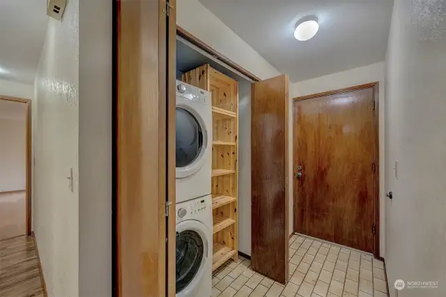 Stackable Washer and Dryer Included in Laundry Closet