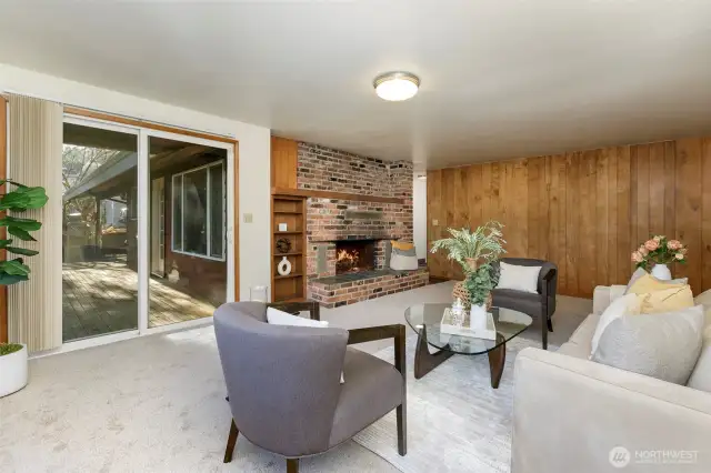 Living Room with View of Deck