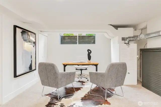 Space for office, play area, gym.