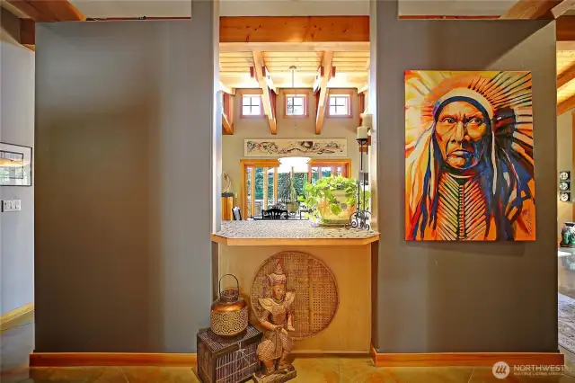 Updated Foyer with Pass through