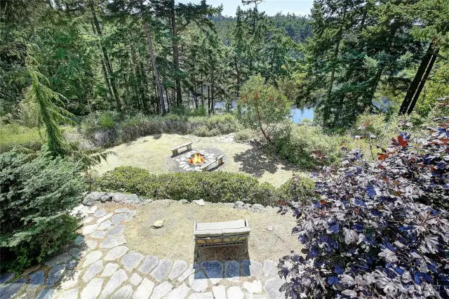 View of Back Yard and Pondilla Lake from Deck