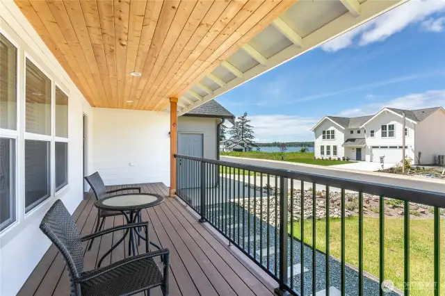 Great view of water from your porch!