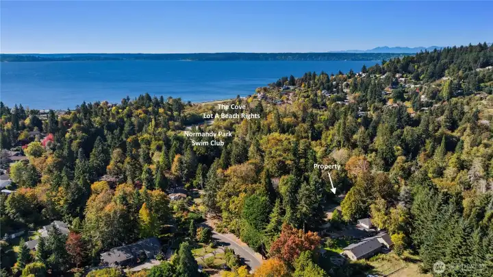 Enjoy coveted Lot A beach rights at The Cove, and right around the corner from the Normandy Park Swim Club.