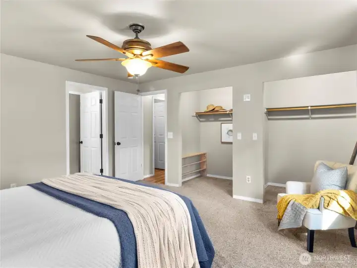 Primary bedroom with generous layout and attached ensuite for privacy and convenience.