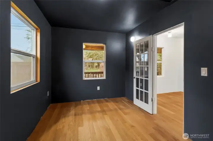 Bedroom #1- to the right of the dining room area